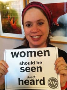[Image: Women should be seen and heard]